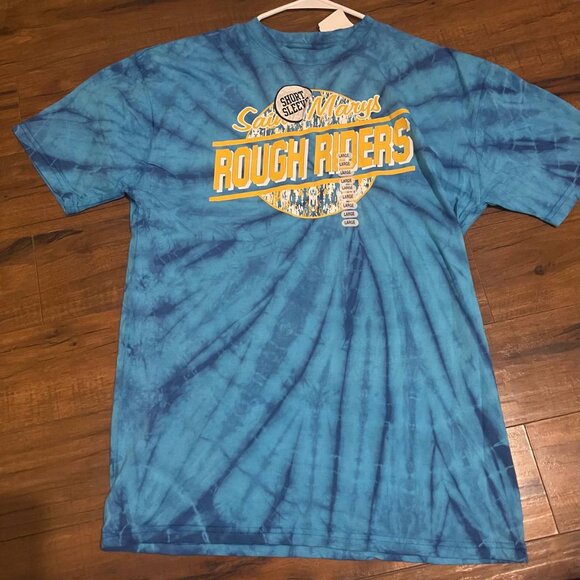 St. Marys Rough Riders Blue Tie-Dye Short Sleeve T-Shirt Size Large - Picture 7 of 7